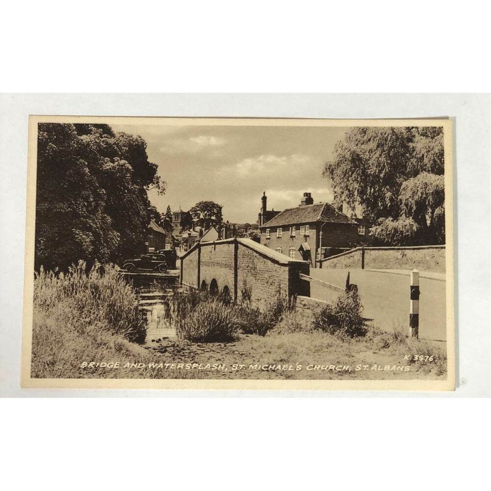 Sepiatype Postcard Published by Valentine and Sons St Albans St. Michaels Church